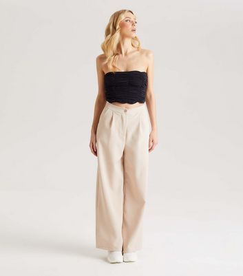Stone Tailored Wide Leg Trousers New Look