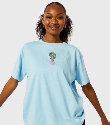 Blue Cotton Can't Touch This Oversized Logo T-Shirt New Look