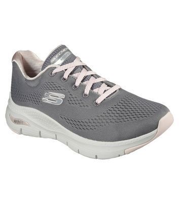Grey Arch Fit Mesh Trainers New Look