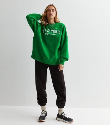Green New York Logo Sweatshirt New Look