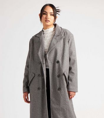 Light Grey Formal Longline Coat New Look