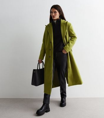 Green Formal Longline Coat New Look