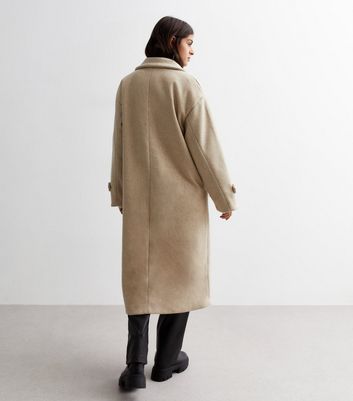 Cream Tailored Longline Coat New Look