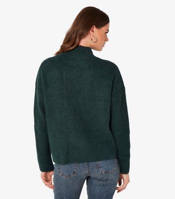 Green Ribbed Chunky Knit Jumper New Look
