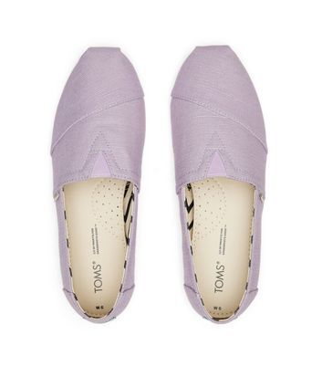 Lilac Canvas Slip On Espadrilles New Look
