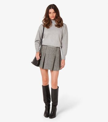 Grey  Knitted Oversized Jumper New Look