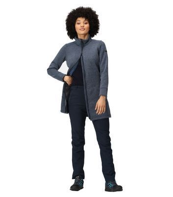Blue Anderby Longline Fleece Jacket New Look
