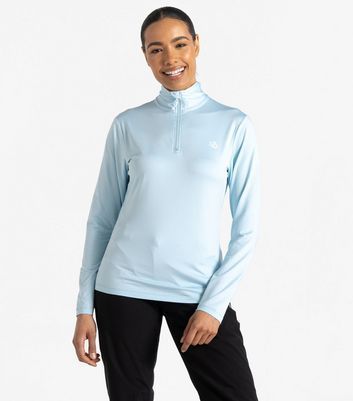 Blue Lowline Half Zip Top New Look