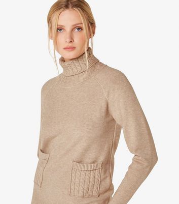 Aran Knit Roll Neck Jumper New Look