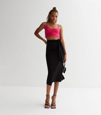 Pink Strappy Crop Top New Look