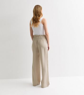 Stone Wide Leg Trousers New Look