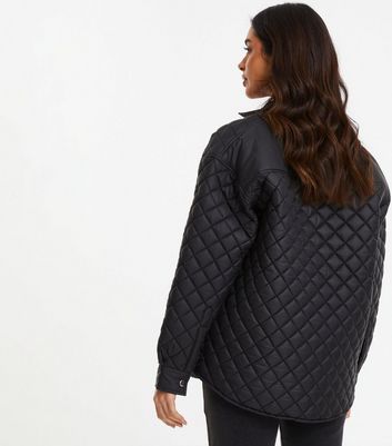 Black Quilted Jacket New Look