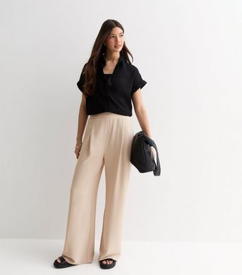 Stone Wide Leg Trousers New Look