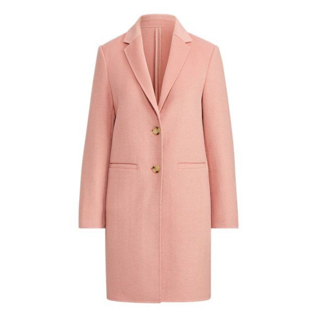 Wool-Blend Two-Button Coat