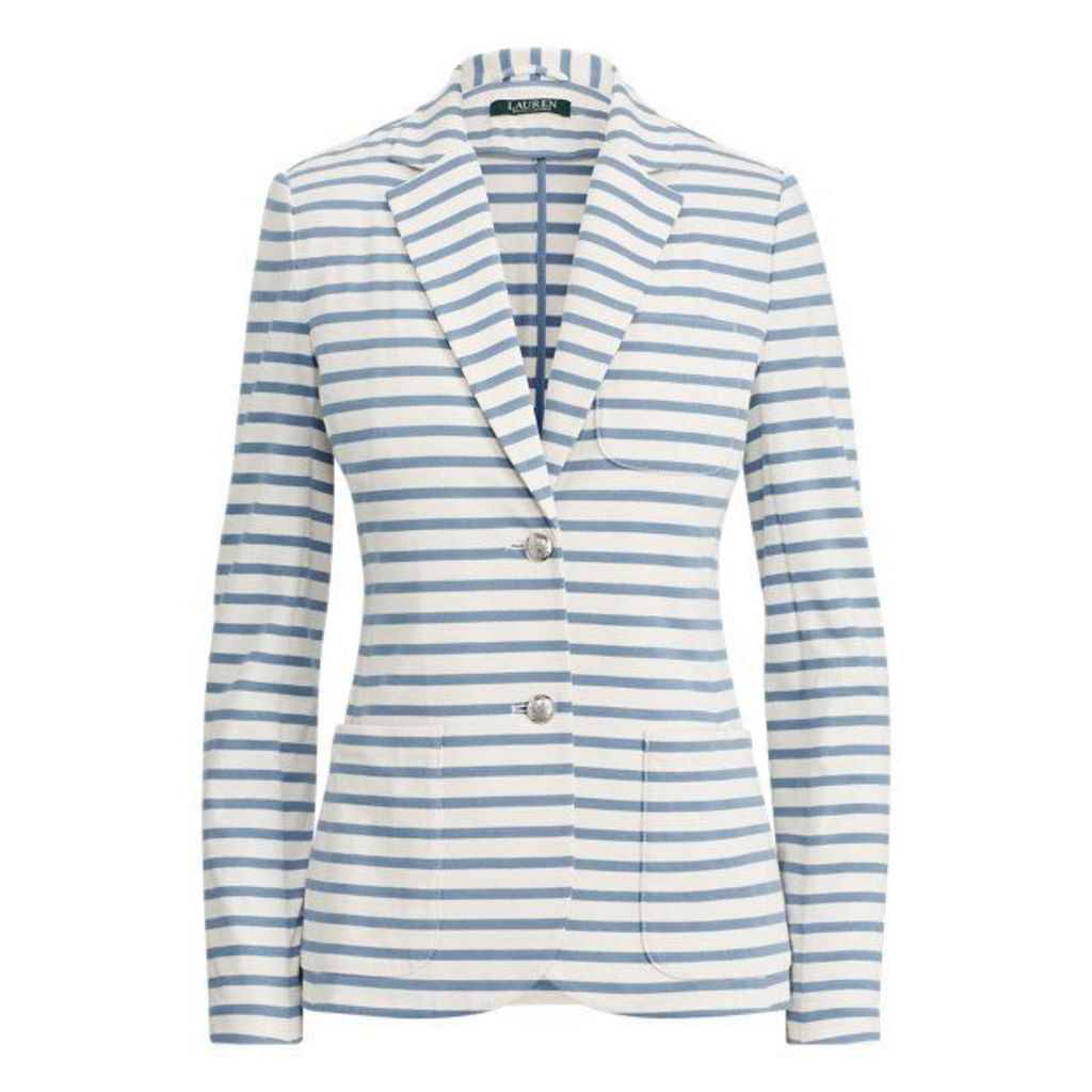 Striped Jersey Blazer