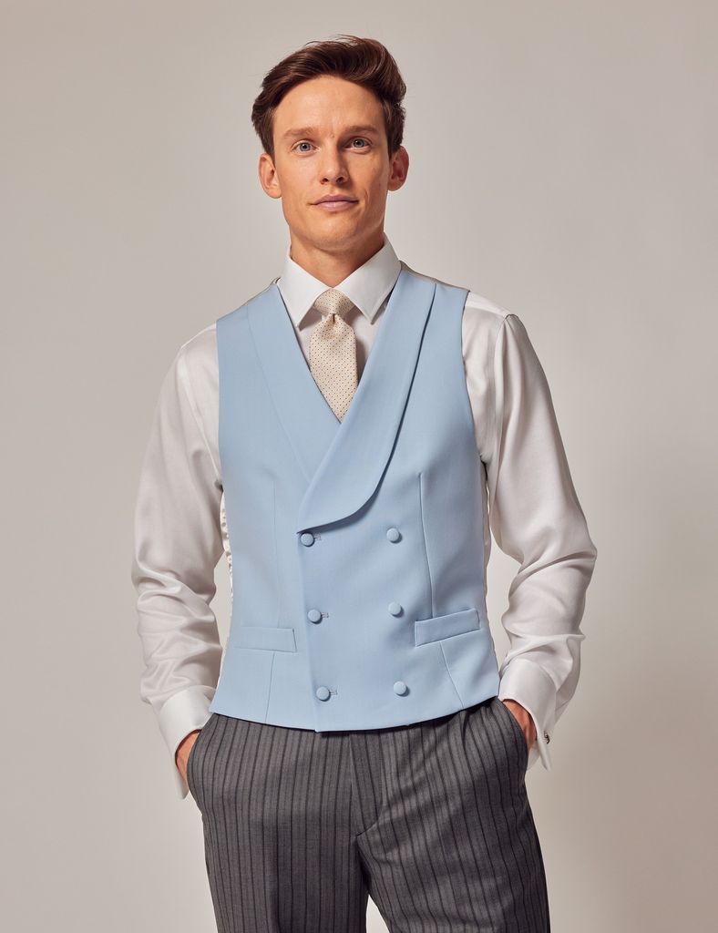 Blue Double Breasted Waistcoat - 1913 Collection
