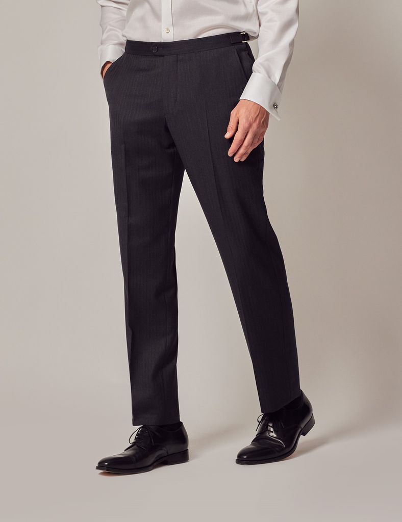Charcoal Italian Wool Morning Suit Trousers - 1913 Collection