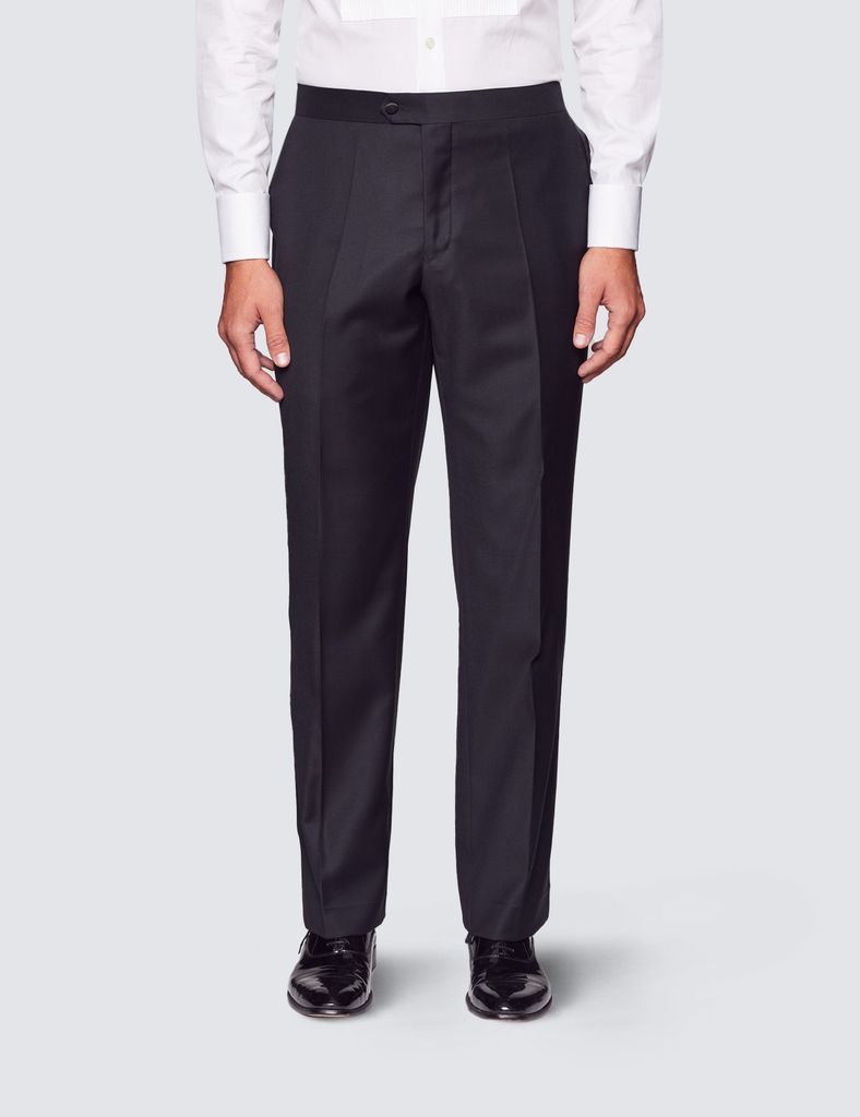 Black Classic Fit Dinner Suit Trousers