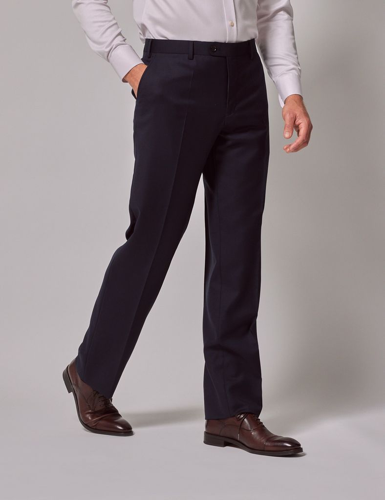 Navy Twill Classic Suit Trousers
