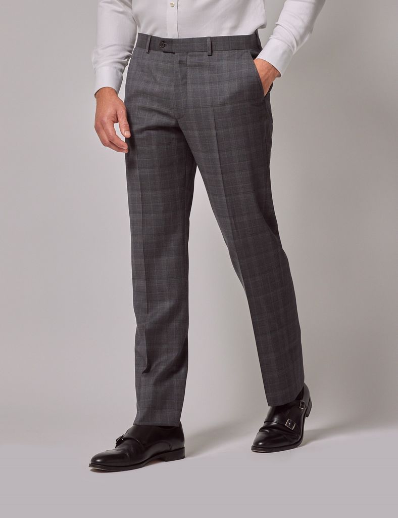 Charcoal Check Tailored Suit Trousers - 1913 Collection