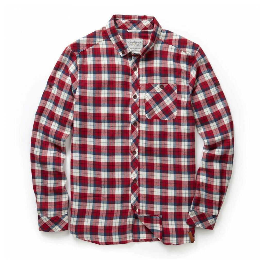 Kearney Long Sleeved Check Shirt Maple Red