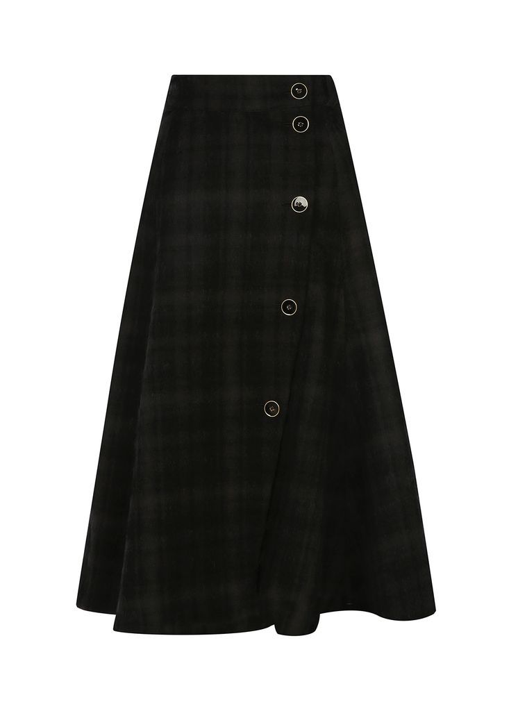 Wool & Mohair Wrap Skirt Grey, Multi