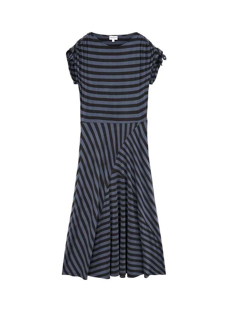 Diagonal Stripe Jersey Dress Blue, Multi