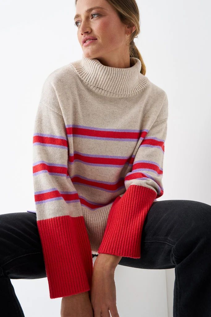 Dawlish Merino Rollneck Boxy Knit