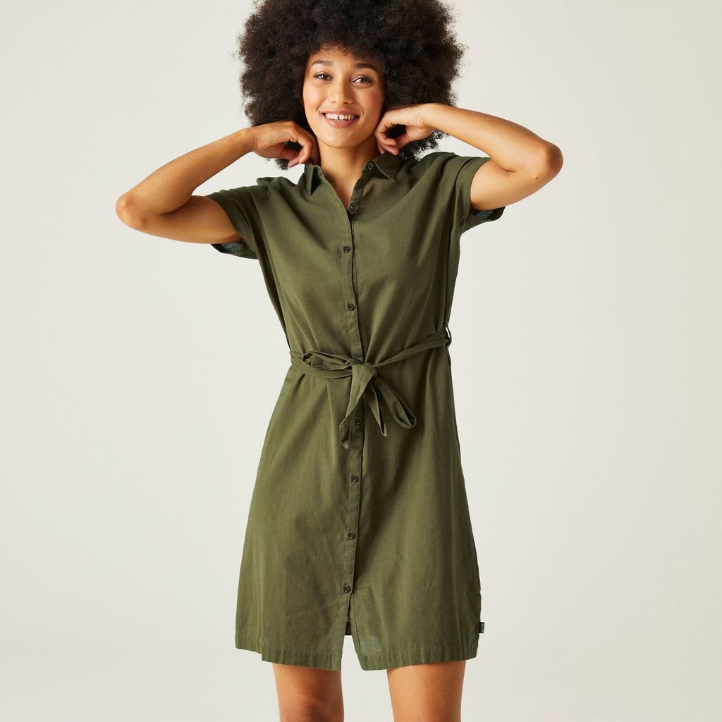 Women's Breathable Rema Shirt Dress Four Leaf Clover, Size: 18