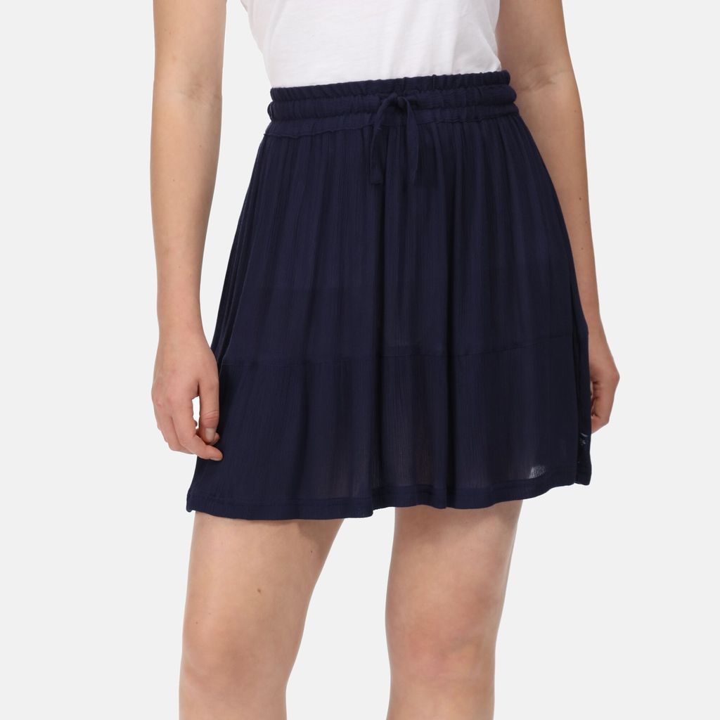 Women's Stylish Hansika Crinkle Tiered Skirt Navy, Size: 10