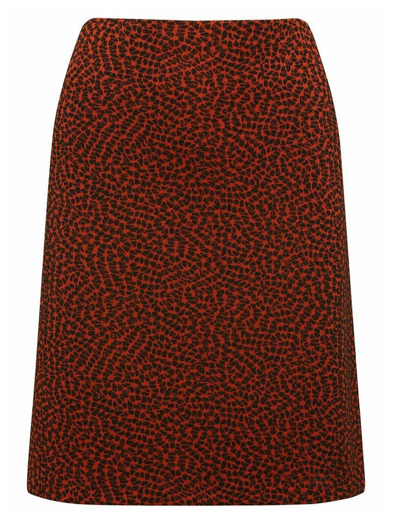 Women's Ladies animal print skirt high waist pull on knee length jacquard design