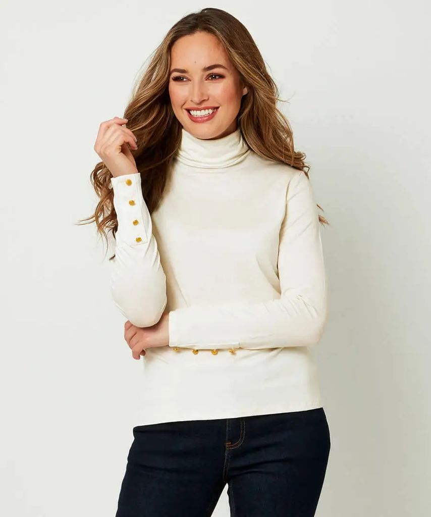 Jersey Roll Neck Top