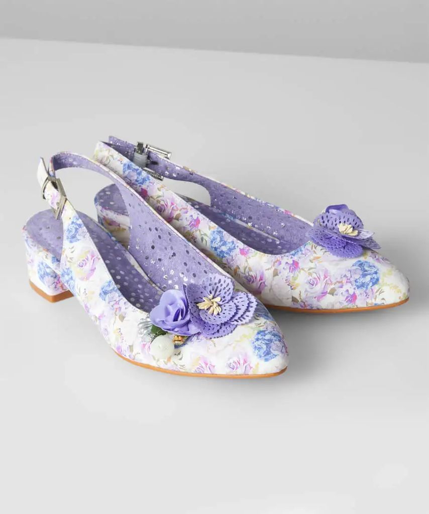 English Blooms Slingback Shoes