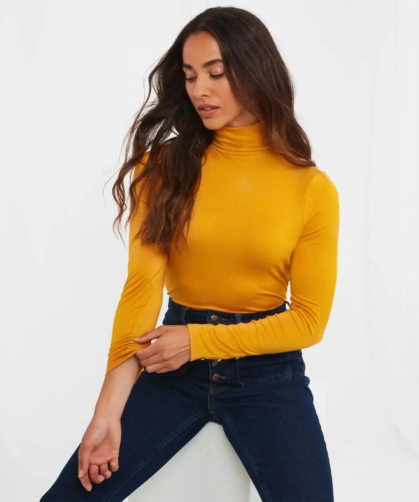 Jersey Roll Neck Top , Size 10