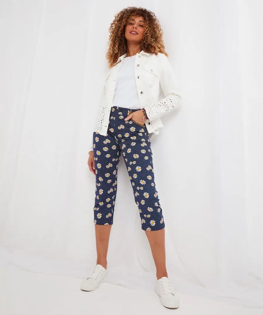 Dots and Daisies Crop Trousers , Size 6