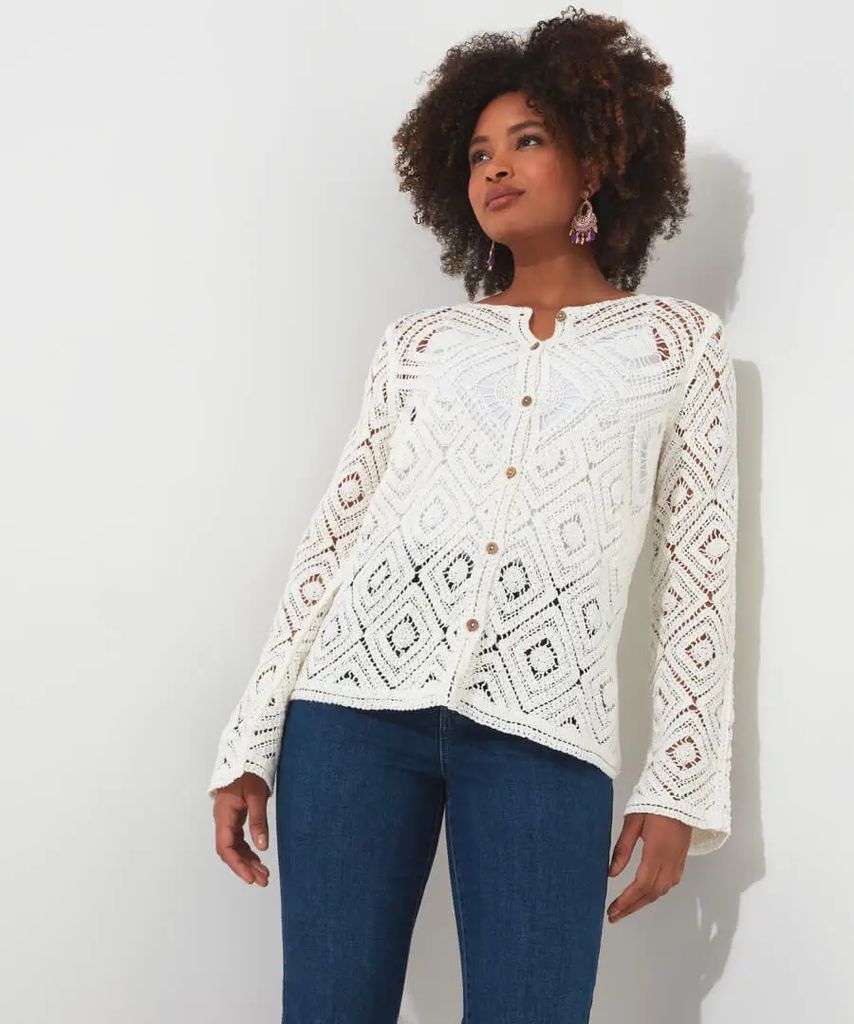 Marrakesh Crochet Cardigan (16/18), Size Large
