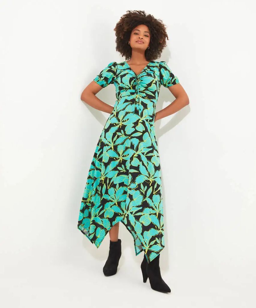 Eden Print Dress in Green, Size 10 by Joe Browns