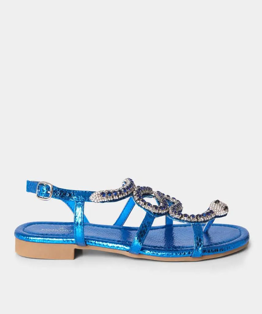 Cleo Diamante Snake Sandals , Size 7