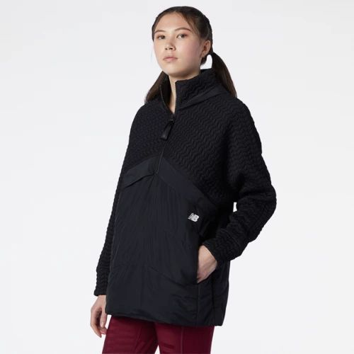 Women's NB Heatloft Jacket in Black Poly Knit, size Large