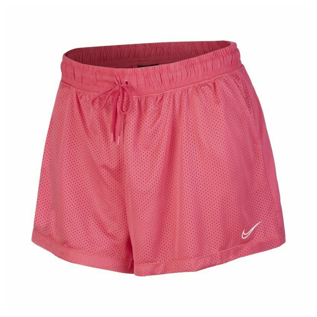 Plus Size - Sportswear Women's Mesh Shorts - Pink
