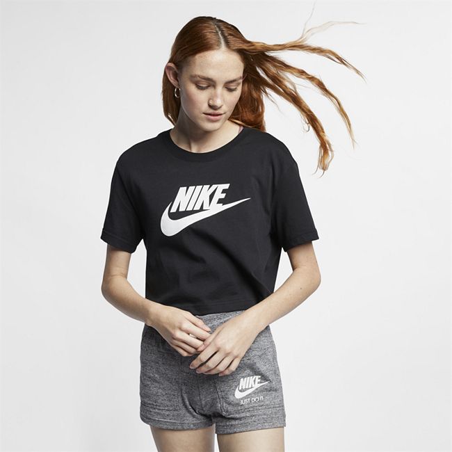 Sportswear Essential Women's Cropped Logo T-Shirt - Black