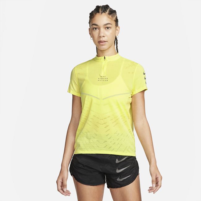 Dri-FIT ADV Run Division Women's Engineered Short-Sleeve Running Top - Yellow