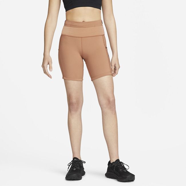 Epic Luxe Women's Trail-Running Tight Shorts - Brown