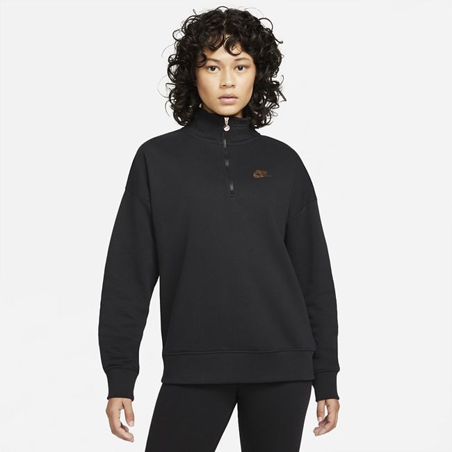Sportswear Women's 1/4-Zip Fleece Sweatshirt - Black