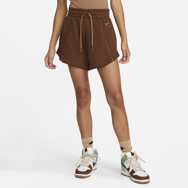 Air Women's High-Rise Fleece Shorts - Brown