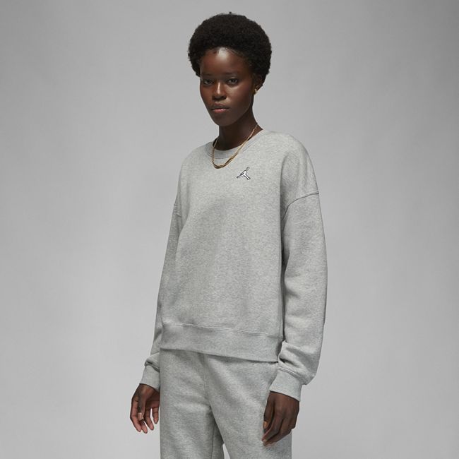Jordan Brooklyn Women's Fleece Crew-Neck Sweatshirt - Grey