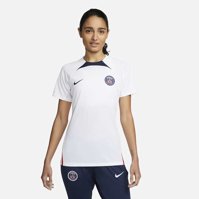 Paris Saint-Germain Strike Women's Nike Dri-FIT Short-Sleeve Football Top - White