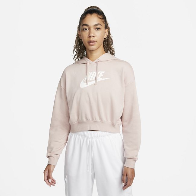 Sportswear Club Fleece Women's Oversized Crop Graphic Hoodie - Pink
