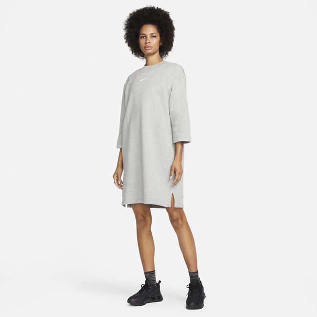 Sportswear Phoenix Fleece Women's Oversized 3/4-Sleeve Dress - Grey