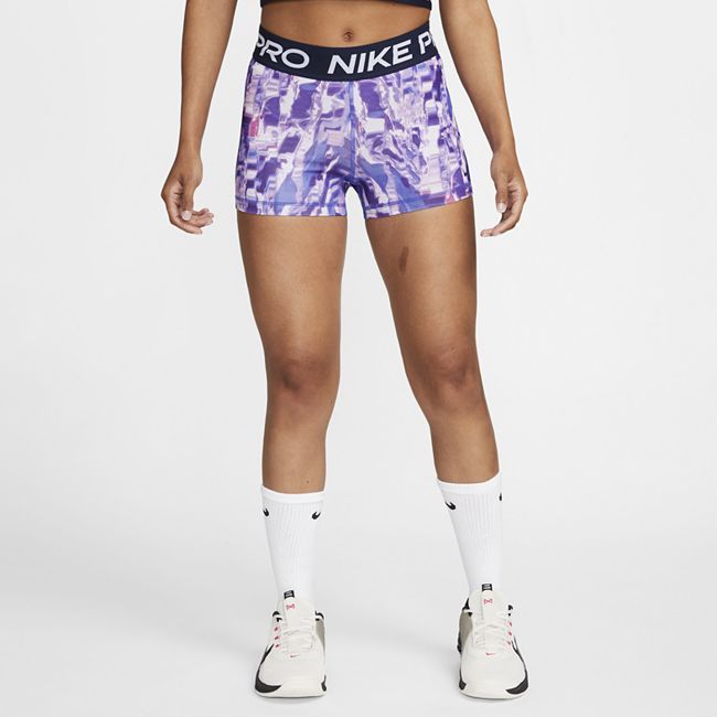 Women's Mid-Rise All-over Print Shorts - Blue